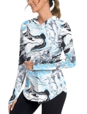 Bashafo Women’s UPF 50+ Long Sleeve UV Protection Shirts Rash Guard Lightweight