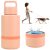 KEWIXY Insulated Dog Water Bottle with Travel Bowl
