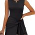 NORACORA Womens Camisole Tank Top Loose Fit Flowy Boho Sleeveless Shirt Boat Nec