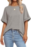 GKBK Womens Oversized T Shirts Crew Neck Short Sleeve Tops Spring Summer Busines