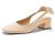 Coutgo Womens Chunky Low Heels Bow Slingback Pumps Closed Square Toe Wedding Par
