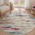 tchdio Round Rug 5FT Colorful Modern Abstract Circle Rug for Bedroom Non Slip So