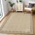 GarveeHome Scalloped 4 x 6 Rug Non-Slip Washable Low-Pile Carpet