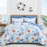WONGS BEDDING Coastal Queen Comforter Set