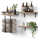 QHMCHLDZ Towel Racks for Bathroom-Wall Mounted Floating Shelves for Wall Bathroo