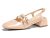 Coutgo Womens Mary Jane Chunky Low Heels Slingback Pumps Closed Square Toe Weddi