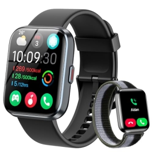 Smart Watches for Women Men, 1.83″ HD Alexa Smart Watch for Android & iPhones (C