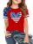 Ithalt Kids USA Shirts for Girl 4th of July Shirts American Flag Tshirt Patrioti