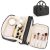 Travel Makeup Bag for Women Fashion Large Capacity Pouch Open Flat Cosmetic Port
