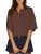 Cicy Bell Womens Half Sleeve Cardigan Sweaters Cropped Button Down Tops Oversize