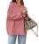 Okiwam Women’s Oversized Sweaters Crewneck Cable Knit Pullover Casual Loose Fall