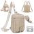 2 in 1 Small Diaper Bag Crossbody Bags Sling Backpack Purse Faux Leather Weave E
