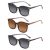 LADEESSE 3 Pack Reader Sunglasses for Women & Men