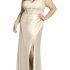 David’s Bridal Off-the-Shoulder Drop Waist A-Line Mini Dress