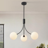 CNRATYE 3-Light Modern Farmhouse Black Chandeliers for Entryway