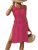 BreathSunny Womens Crochet Open Knit Slim Fit Cinched Waist Bow Tie Swimsuit Cov