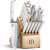 Knife Set Premium, Japanese 15 Pcs High Carbon Stainless Steel Kitchen Knife Blo