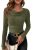 PRETTYGARDEN Women’s Long Sleeve Cowl Neck Ribbed Knit Spring Shirts Slim Fit Ru