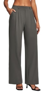Heathyoga Womens Dress Pants Pull On Wide Leg Stretchy Work Pants Women Business