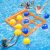 Pool Toys Games Set- Tic-Tac-Toe Inflatable Pool Toy with 10 Balls