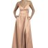 David’s Bridal The Edit Studio Charmeuse Spaghetti Strap Sheath Dress