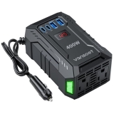 400W Car Power Inverter DC 12V to 110V AC Inverter with PD 30W/15W USB C+2*USB A