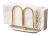 Vertical Rose Gold Napkin Holder with Ceramic Base