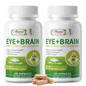 2 Pack Eye + Brain Supplements for Memory and Focus