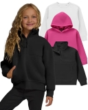PURE CHAMP Girls Sweatshirt 3 Pack Hoodie for Teen Girls Crewneck Sweatshirt Qua