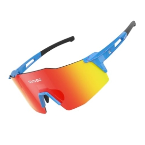 suoso Sports Cycling Sunglasses for Men: Lightweight UV Protection Polarized Sun