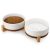 MALACASA Dog Bowls Set with Wooden Stand