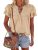 HEYTALALA Womens Summer Blouses Dressy Casual Cute V Neck Ruffle Short Sleeve To