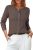 Arach&Cloz Women’s Cardigan Sweaters Business Casual Tops Coffee S