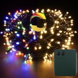LED String Fairy Lights Battery Operated 11 Light Modes Dark Green Cable Christm