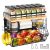 3-Tier Magnetic Shelf for Fridge with Divider & Bamboo Top