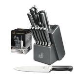 15 Piece Stainless Steel Kitchen Knife Set with Block