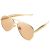 SODQW Gold Aviator Sunglasses for Women Men Trendy Designer Metal Sun Glasses wi