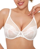Popilush Lace Bra Minimizer Bras for Women Full Coverage Push Up Bra Underwire B