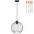 GLOBOTECH Black Ball Modern Industrial Chandelier