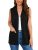 Veryoung Women’s 2026 Trendy Black Sleeveless Open Front Cardigan Button Down Sw