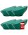 bUCLA 12 Pack Clear Green Plastic Serving Bowls