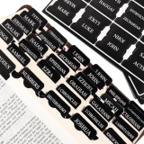 Black Bible Tabs for Men – Paper Index Tabs for Scripture Study & Chapter Marker