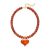 YUJIE Chunky Heart Necklace for Women- Boho Colorful Acrylic Resin Beaded Pendan