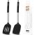 FINENUT Silicone spatula Solid&Slotted Turner Set of 2