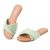 FITORY Women’s Flat Sandals Fashion Slides With Soft Leather Slippers for Summer