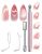 modelones Cat Eye Magnet Set,5PCS 3-in-1 Dual-Head Nail Magnet Pen with Heart
