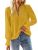 Falechay Boho Womens Blouses Butterfly Sleeve Lace Spring Tops Yellow S