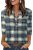 OFEEFAN Womens Fall Tops 3/4 Length Sleeve Tunic Shirts for Women Loose Fit Dres
