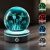 L LOHAS LED 3D Crystal Ball Night Light-Laser Engraved Floral with Silver Base