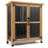 PetsCosset Weatherproof Outdoor Storage Cabinet with Lockable Doors